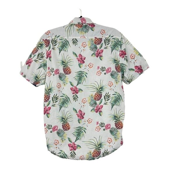 Ron Jon Surf Shop Mens Size Medium Floral Hawaiian Button Up Shirt - Picture 3 of 4